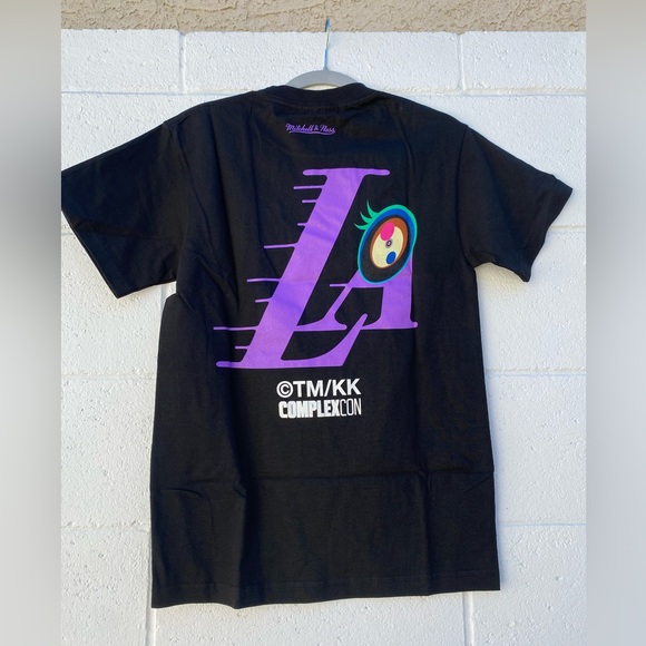 Complexcon x Mitchell & Ness Takashi Murakami Lakers Tee Size S 2019 Long Beach - Picture 2 of 4